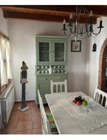 Cristalliera 2 porte arte povera legno verde salvia 104X43X205