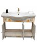 MOBILE BAGNO LEGNO BAROCCO AVORIO DECAPE' ORO L.105 P.35