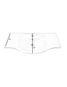 MOBILE BAGNO LEGNO BAROCCO AVORIO DECAPE' ORO L.105 P.35