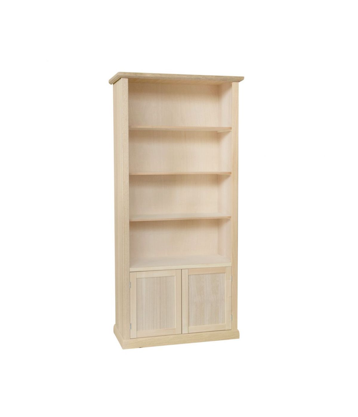 Libreria arte povera 2 Porte 3 ripiani Legno Grezzo 90X41X186