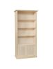 Libreria arte povera 2 Porte 3 ripiani Legno Grezzo 90X41X186