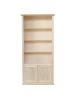 Libreria arte povera 2 Porte 3 ripiani Legno Grezzo 90X41X186