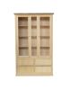 Vetrina arte povera 2 Porte 4 cassetti Legno Grezzo 119X40X185