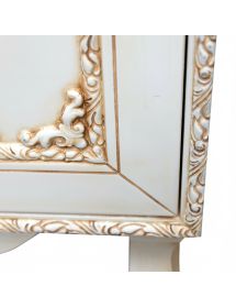 MOBILE BAGNO LEGNO BAROCCO AVORIO DECAPE' L.85 P.35