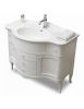 Mobile bagno bombato legno bianco L.110 P.60