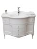 Mobile bagno bombato legno bianco L.110 P.60