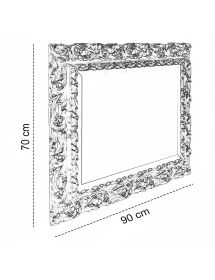 Mobile bagno bombato legno bianco L.110 P.60