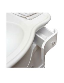 Mobile bagno bombato legno bianco L.110 P.60