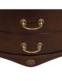 Mobile classico legno tinta noce top marmo con specchio L.110 P.60