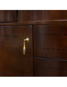 Mobile classico legno tinta noce top marmo con specchio L.110 P.60