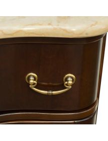 Mobile classico legno tinta noce top marmo con specchio L.110 P.60