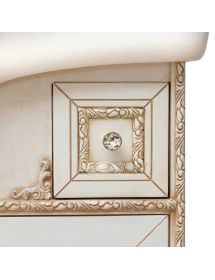 MOBILE BAGNO LEGNO BAROCCO AVORIO DECAPE' L.105 P.35