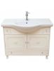 MOBILE BAGNO LEGNO BAROCCO AVORIO CON INTARSI L.105 P.35