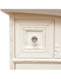 MOBILE BAGNO LEGNO BAROCCO AVORIO CON INTARSI L.105 P.35