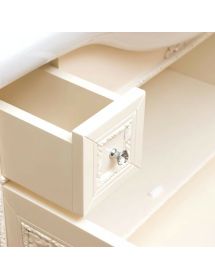 MOBILE BAGNO LEGNO BAROCCO AVORIO CON INTARSI L.105 P.35