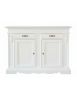 Credenza legno 2 porte 2 cassetti legno shabby bianco 170X55X123