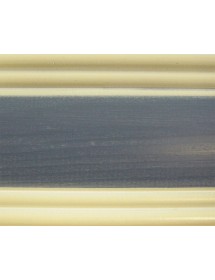 MOBILI 2G - Armadio 2 porte in legno laccato blu e miele arte povera L.131 x P.63 H.214