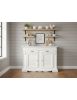 Credenza legno 2 porte 2 cassetti legno shabby bianco 170X55X123
