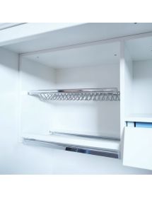 Armadio cucina arte povera legno 2 porte bianco 135X70X210