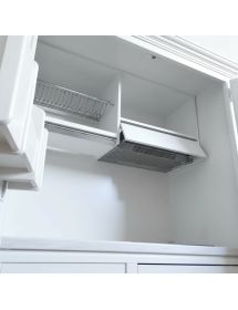 Armadio cucina arte povera legno 2 porte bianco 135X70X210