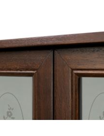 Colonna mobile bagno arte povera legno tinta noce 65x35x170