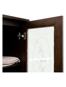 Colonna mobile bagno arte povera legno tinta noce 65x35x170