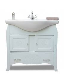 Mobile bagno classico legno grigio shabby chic L.85 P.50