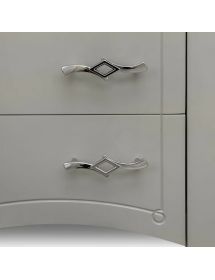 Mobile bagno classico sagomato legno grigio shabby chic L.105 P.50