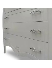 Mobile bagno classico sagomato legno grigio shabby chic L.105 P.50