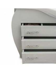 Mobile bagno classico sagomato legno grigio shabby chic L.105 P.50