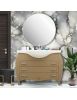 Mobile bagno classico sagomato legno tortora L.105 P.50