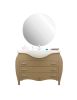 Mobile bagno classico sagomato legno tortora L.105 P.50