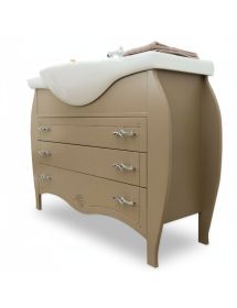 Mobile bagno classico sagomato legno tortora L.105 P.50