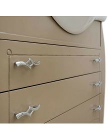 Mobile bagno classico sagomato legno tortora L.105 P.50