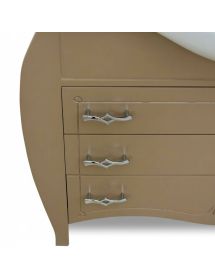 Mobile bagno classico sagomato legno tortora L.105 P.50