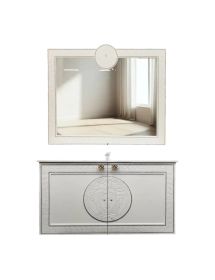 Mobile bagno sospeso legno bianco varie misure  L.90/100/120/ H.50 P. 46