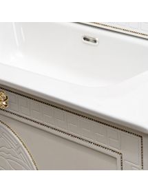 Mobile bagno sospeso legno bianco varie misure  L.90/100/120/ H.50 P. 46