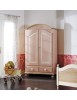 MOBILI 2G - Armadio 2 porte in legno rosa e miele shabby 125x60x200