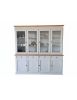 Cristalliera 4 porte shabby legno bianco invecchiato naturale 205X42X205