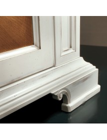 Credenza 2 porte con vano segreto legno shabby bicolore 141X48x101