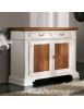 Credenza 2 porte con vano segreto legno shabby bicolore 141X48x101
