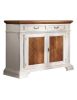 Credenza 2 porte con vano segreto legno shabby bicolore 141X48x101