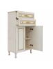 Colonna mobile bagno barocco legno avorio decapè oro 65x35x108