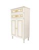 Colonna mobile bagno barocco legno avorio decapè oro 65x35x108