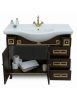 Mobile bagno legno barocco legno noce oro L.105 P.50