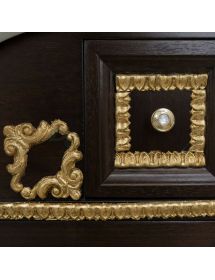Mobile bagno legno barocco legno noce oro L.105 P.50