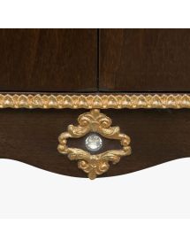Mobile bagno legno barocco legno noce oro L.75 P.50