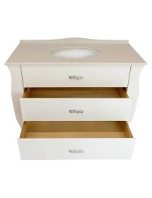 Mobile bagno classico legno bianco shabby chic L.120 P.60