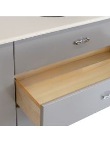 Mobile bagno classico legno grigio shabby chic L.120 P.60