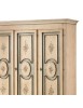 MOBILI 2G - Armadio 3 porte 3 cassetti in legno finitura avorio antico  arte povera L.184 x P.60 H.217